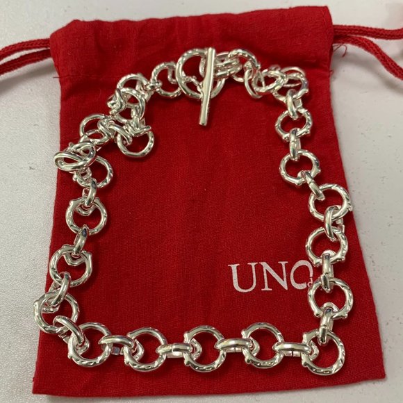 UNO de 50 GAMEOF3 NECKLACE large round anc triangular-shaped Glow Silver - Picture 7 of 7